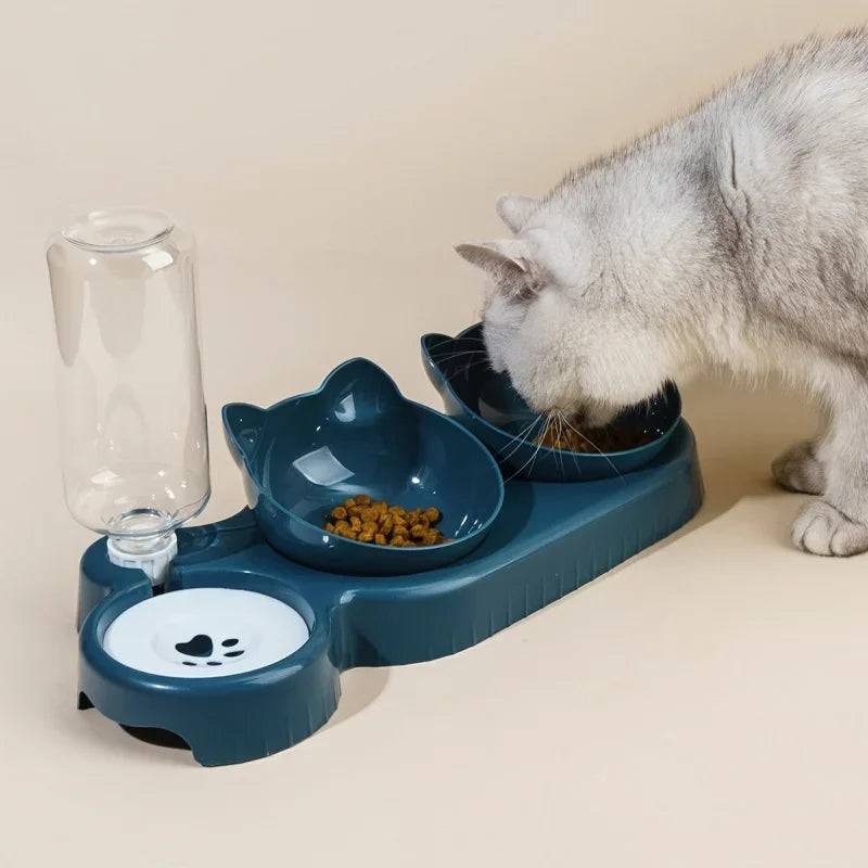 Pet Bowl with Water Feeder3-in-1 Ear Design