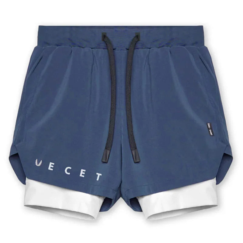Men's Gyms Fitness 2 in 1 Quick Dry Shorts