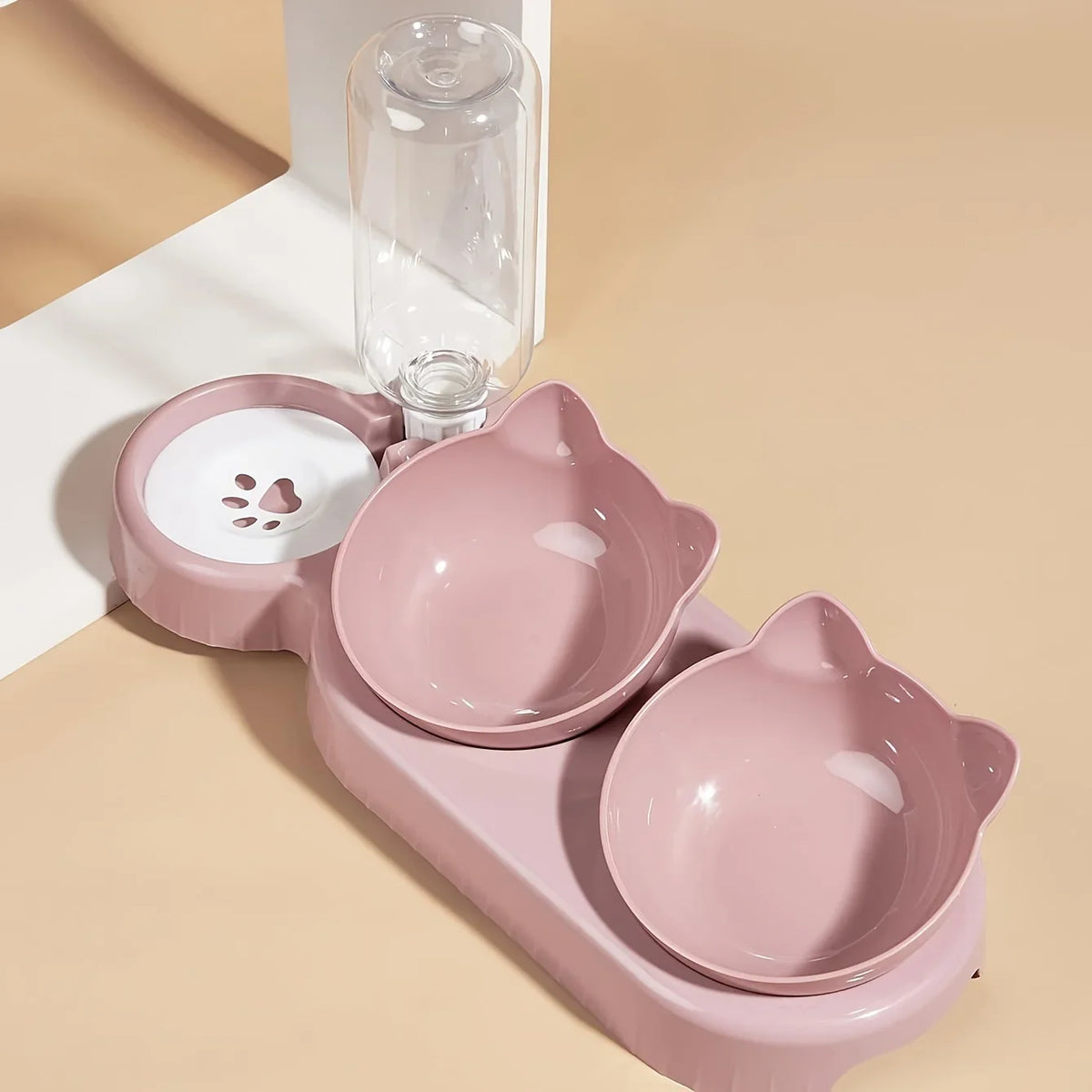 Pet Bowl with Water Feeder3-in-1 Ear Design