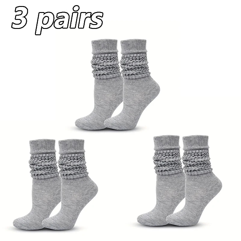 3 Pairs of Women Pile Up Socks