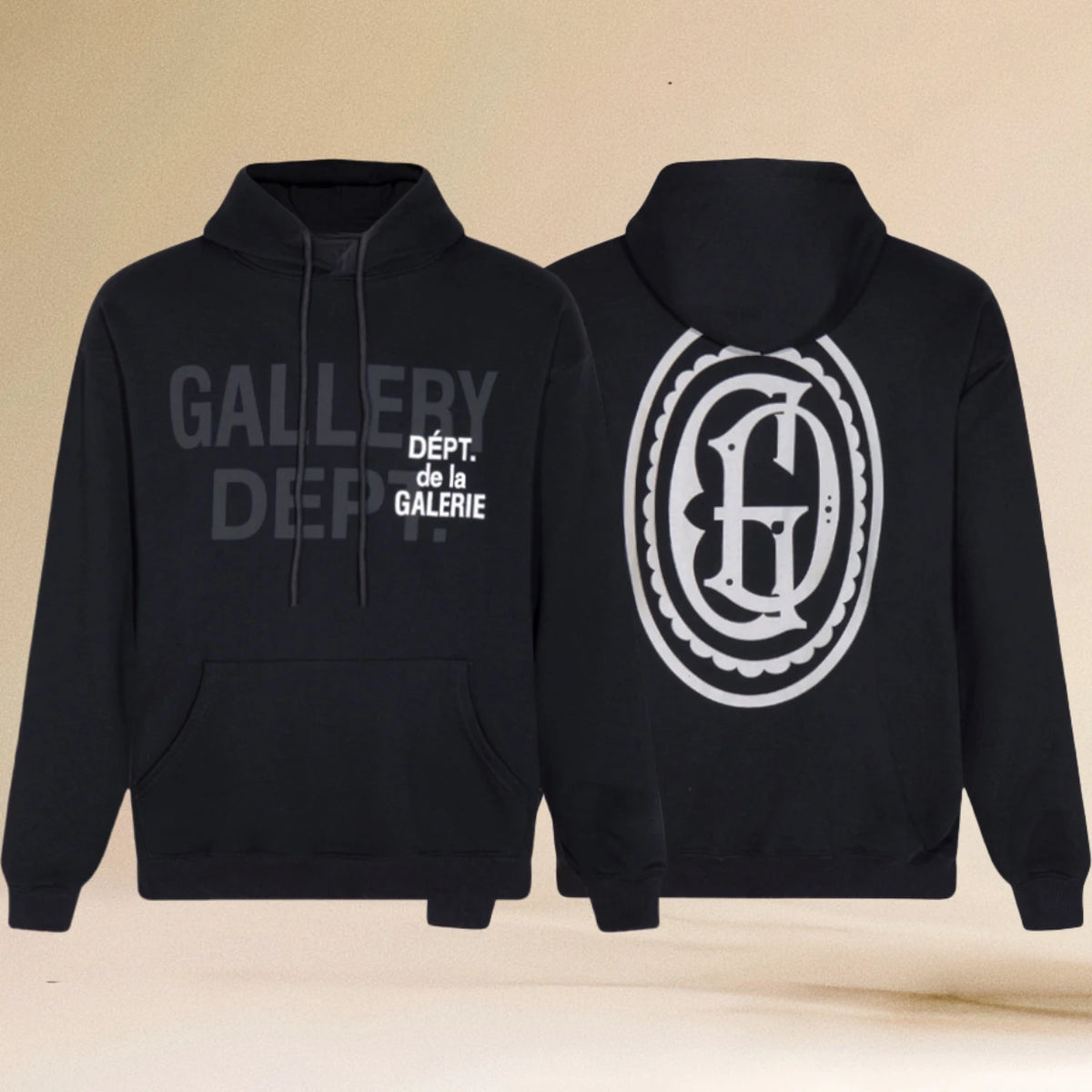 Pop Gallery Dept Hoodie with Letter Print