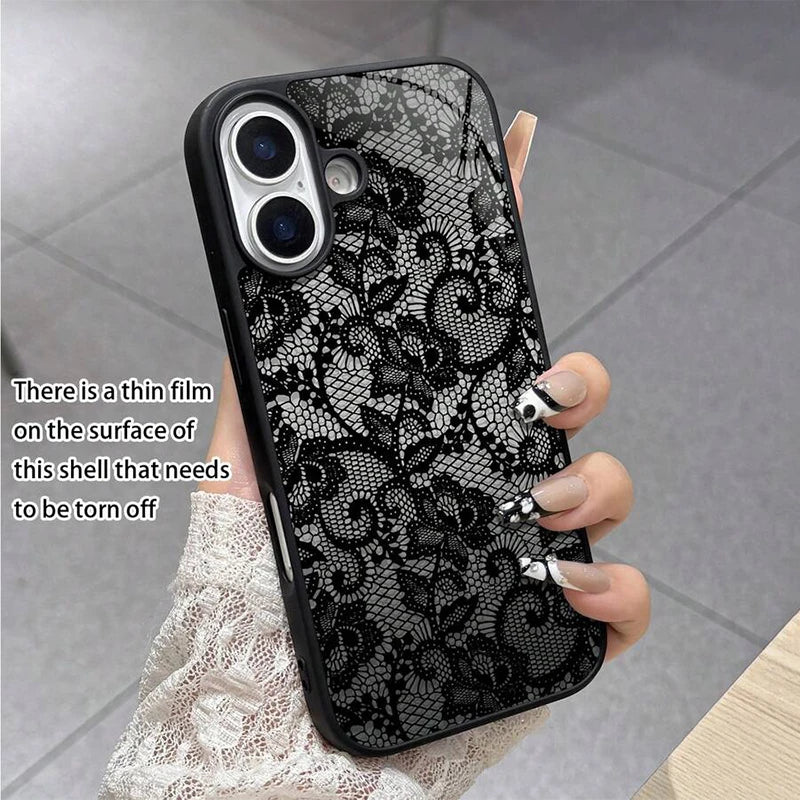 Lace Pattern Silicone Cover For iPhone