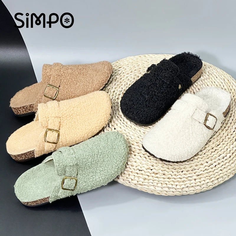 Fall/ Winter Women Plush Casual Sandals