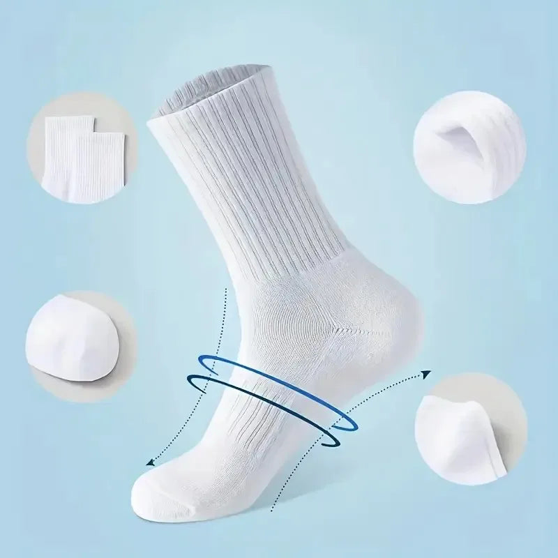 5/10/20 Pairs Neutral Solid Color Socks