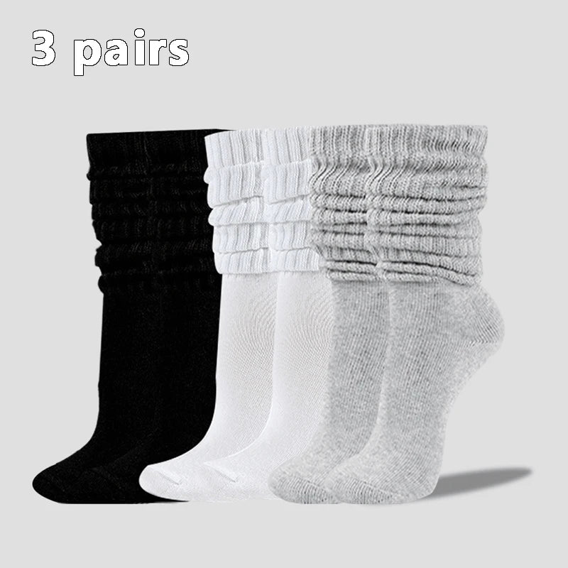 3 Pairs of Women Pile Up Socks