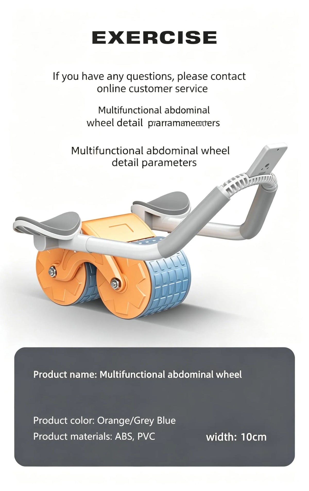 New Ab Roller Wheel with Knee Mat & Timer Automatic with Elbow Support