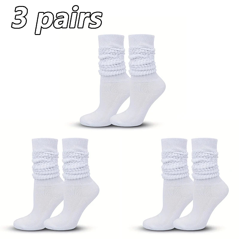3 Pairs of Women Pile Up Socks