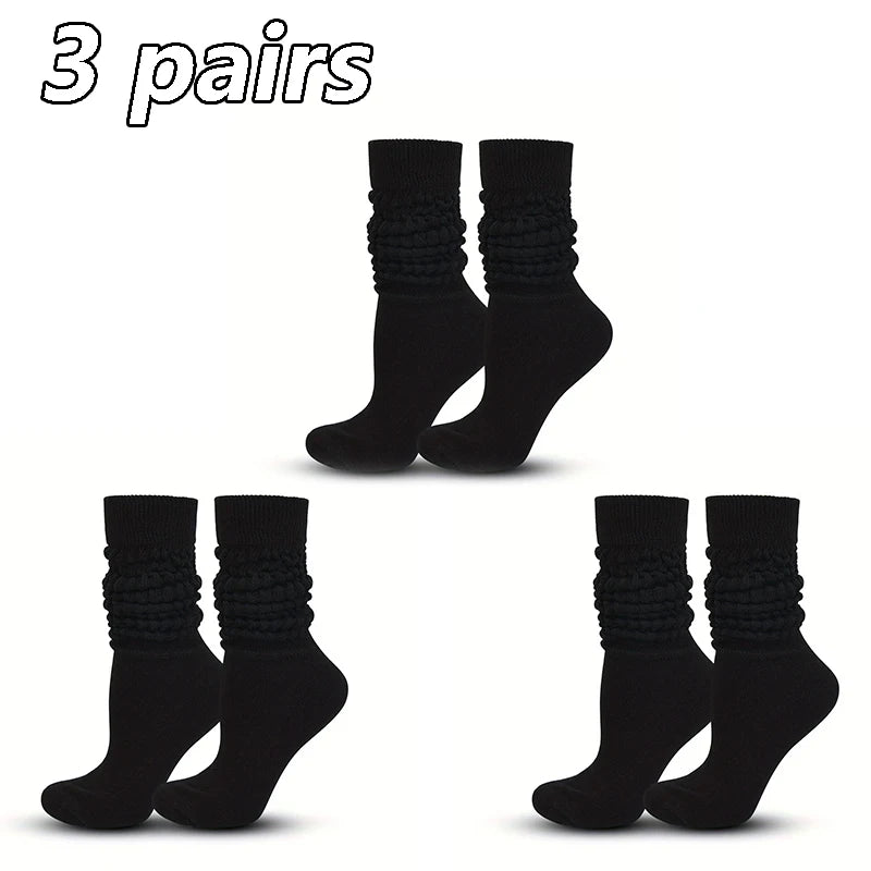 3 Pairs of Women Pile Up Socks