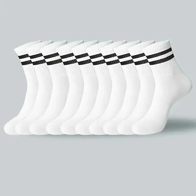 5/10/20 Pairs Neutral Solid Color Socks