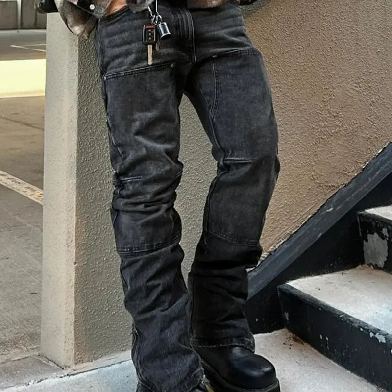 Men's Distressed Bootcut Jeans