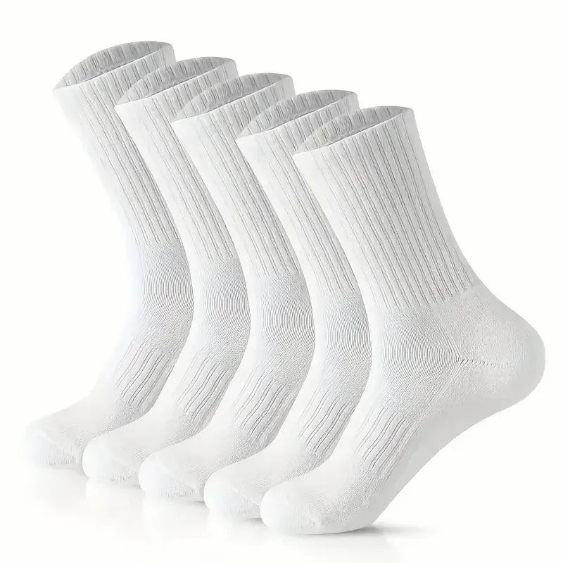 5/10/20 Pairs Neutral Solid Color Socks