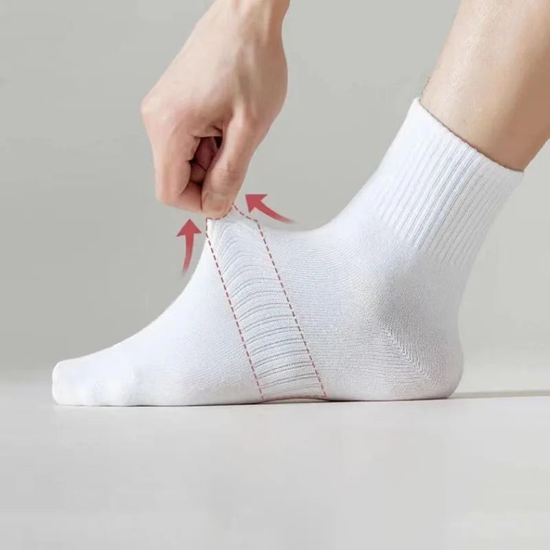 5/10/20 Pairs Neutral Solid Color Socks