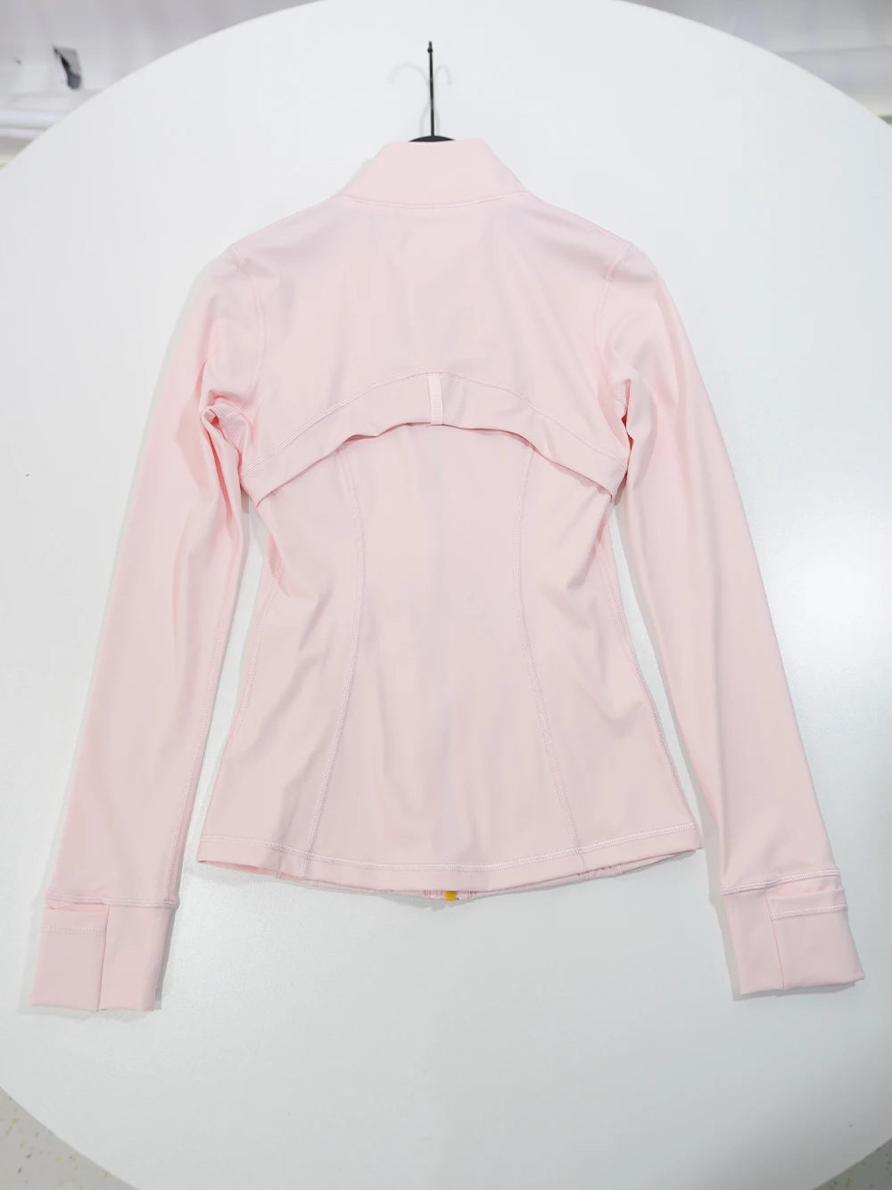 Gold zipper jacket and yoga pants set