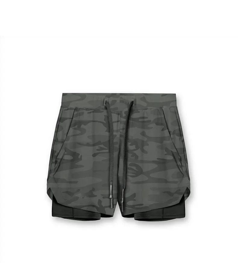 Men's Gyms Fitness 2 in 1 Quick Dry Shorts