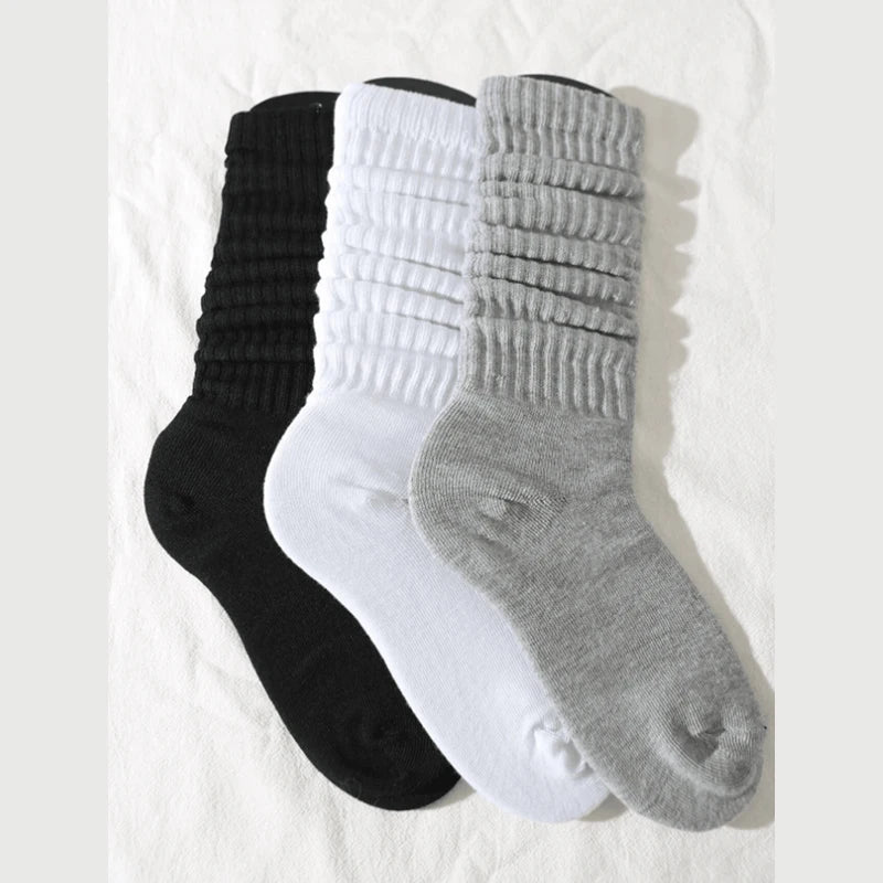 3 Pairs of Women Pile Up Socks