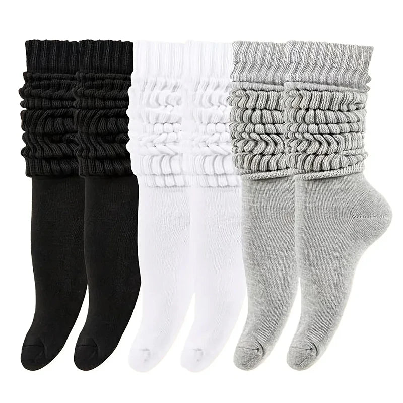 3 Pairs of Women Pile Up Socks