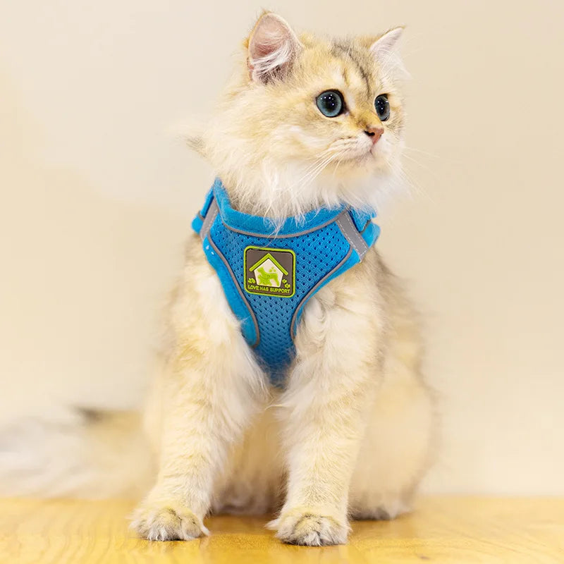 Reflective Pet Harness And Leash Set For Dog & Cat