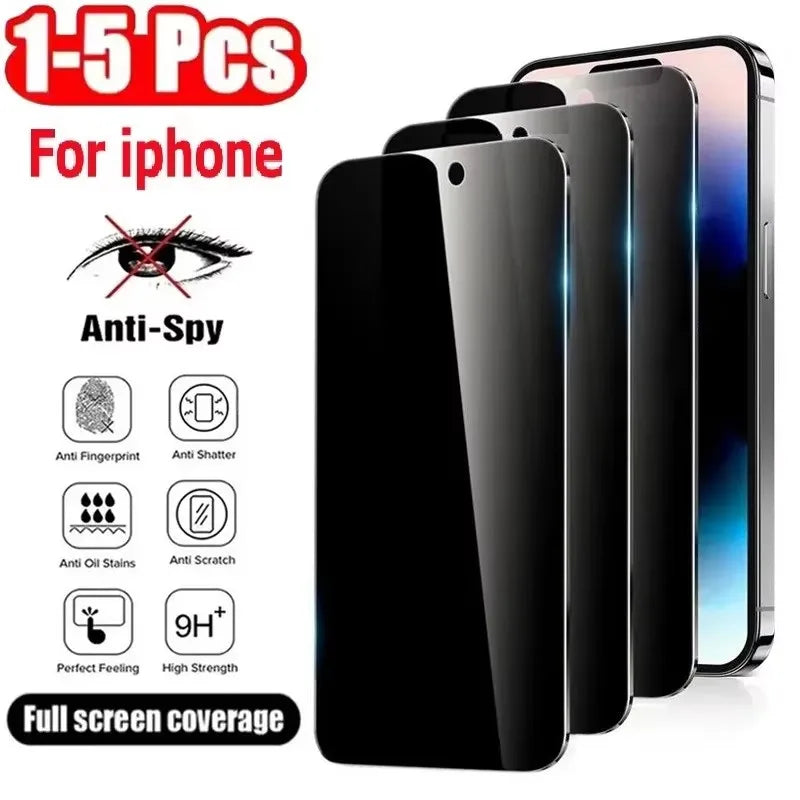 1-5pcs Full Cover Anti Spy Screen Protector