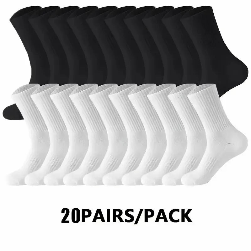 5/10/20 Pairs Neutral Solid Color Socks