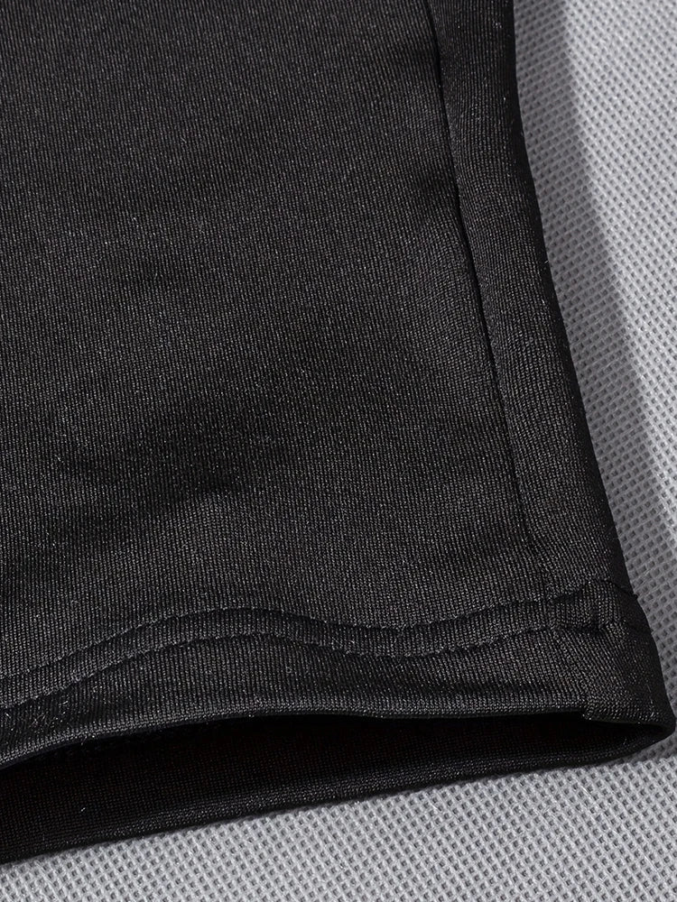 Women's Short Sleeve Solid Color One-piece
