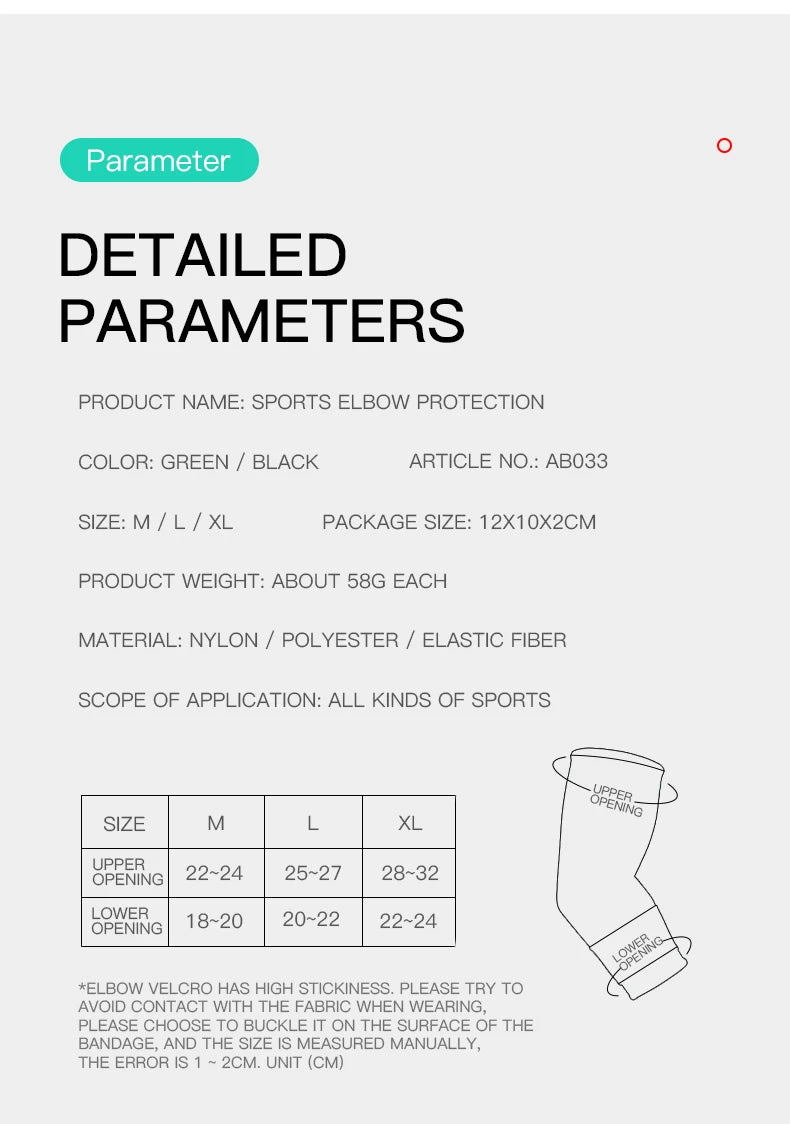 Nylon Protective 1 PC Elbow Support Gym Fitness