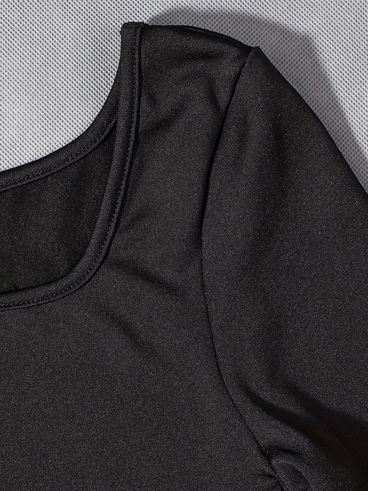 Women's Short Sleeve Solid Color One-piece