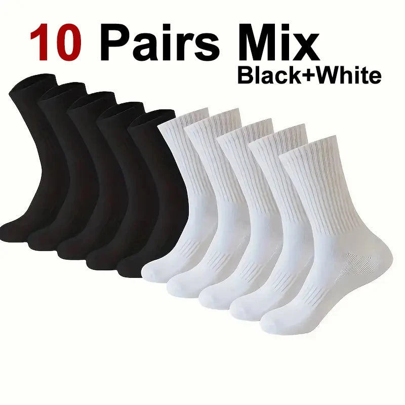 5/10/20 Pairs Neutral Solid Color Socks