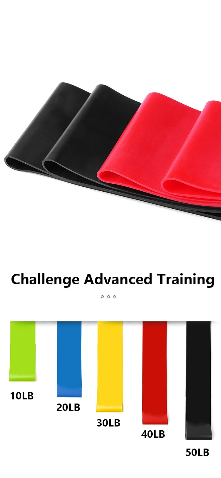 Training Fitness Rubber Resistance Bands