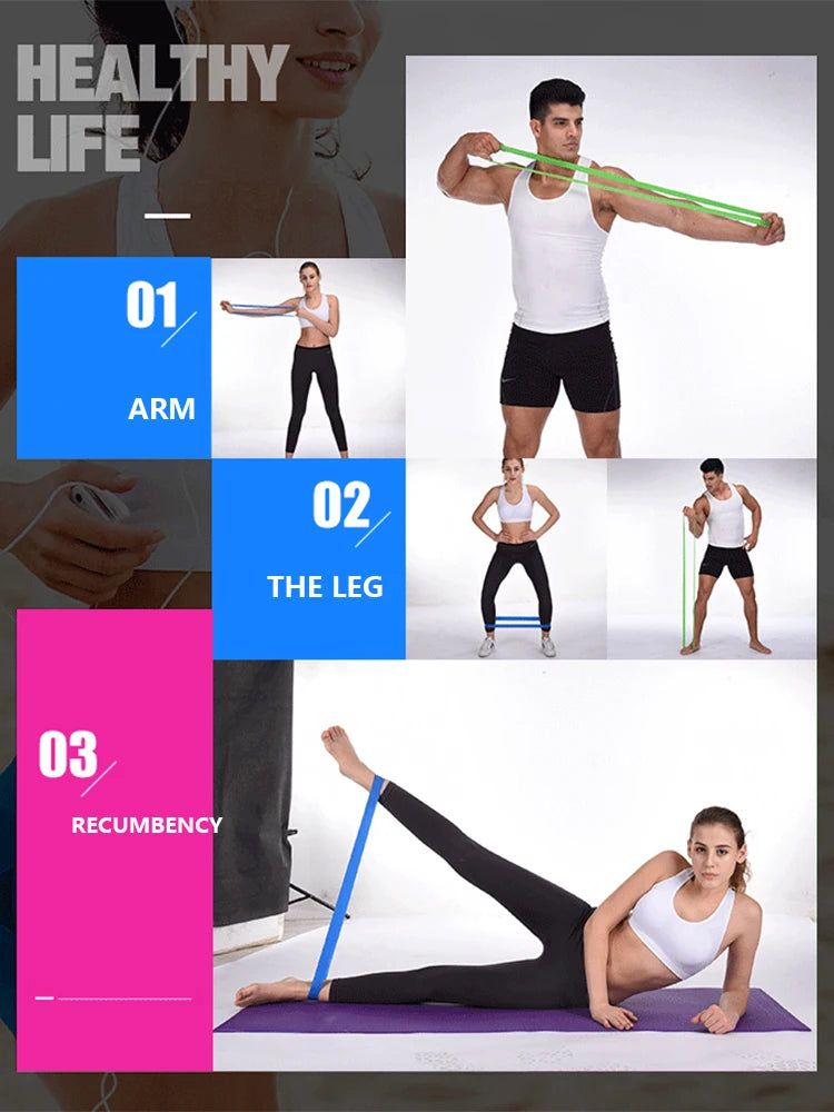 Training Fitness Rubber Resistance Bands
