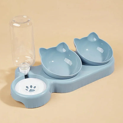 Pet Bowl with Water Feeder3-in-1 Ear Design