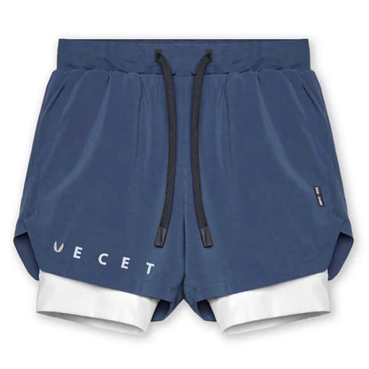 Men's Gyms Fitness 2 in 1 Quick Dry Shorts