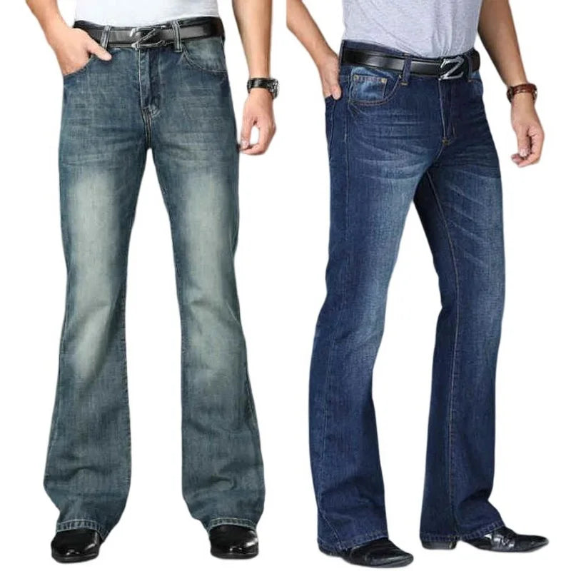 Men's Flared Jeans Loose Men Big-Leg Jeans Men Flared Pants Boot Cut Leg Designer Classic Jeans Multiple Styles Size 28-40