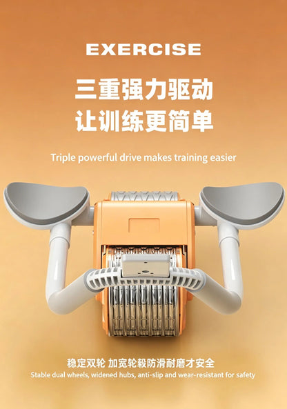 New Ab Roller Wheel with Knee Mat & Timer Automatic with Elbow Support