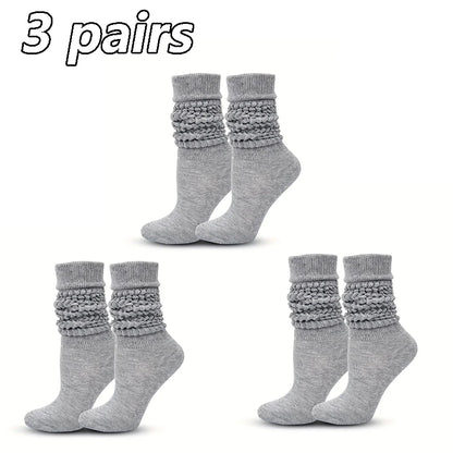 3 Pairs of Women Pile Up Socks