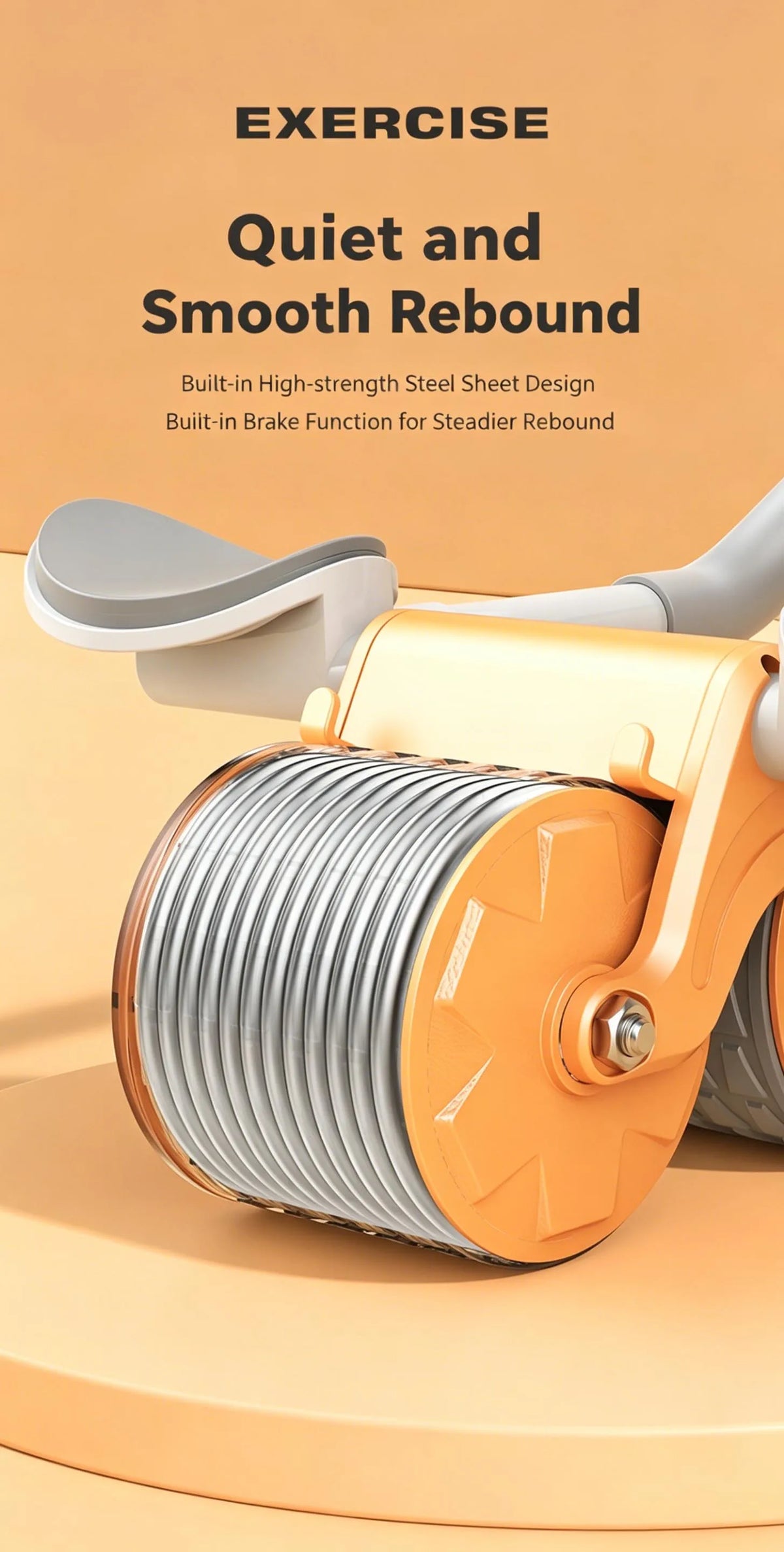 New Ab Roller Wheel with Knee Mat & Timer Automatic with Elbow Support