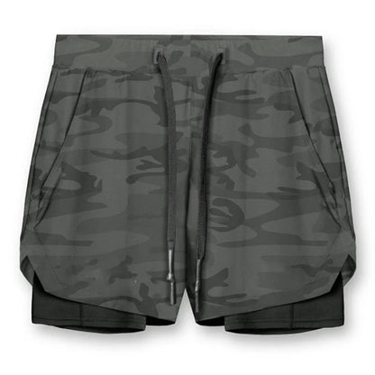 Men's Gyms Fitness 2 in 1 Quick Dry Shorts