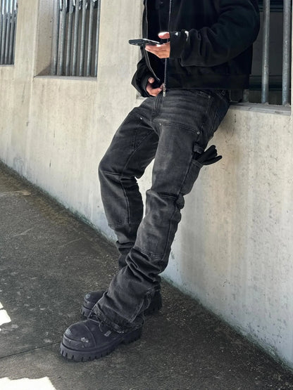 Men's Distressed Bootcut Jeans