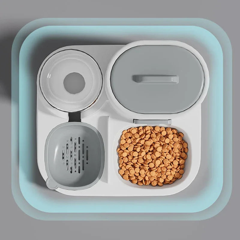 Cat/Dog Two-in-one Large-Capacity Feeding and Drinking Water Bowl