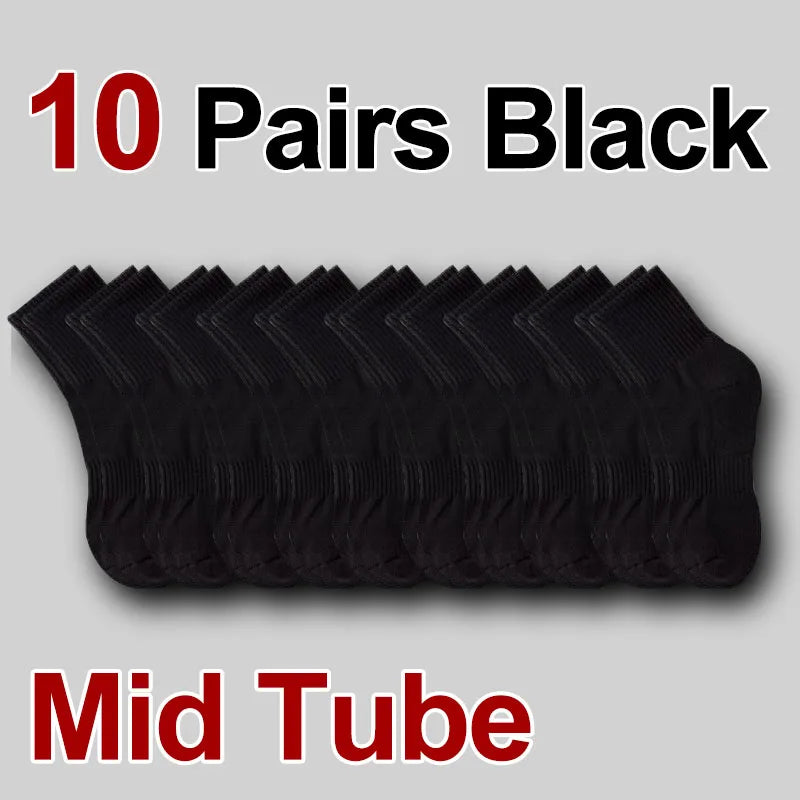 5/10/20 Pairs Neutral Solid Color Socks