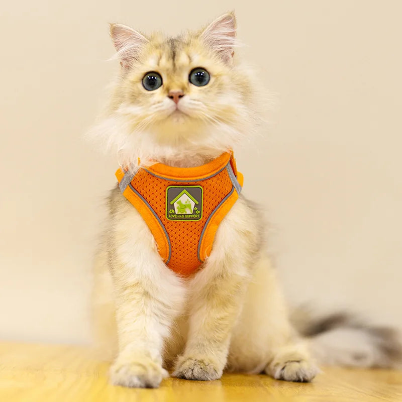 Reflective Pet Harness And Leash Set For Dog & Cat