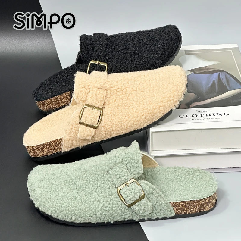 Fall/ Winter Women Plush Casual Sandals