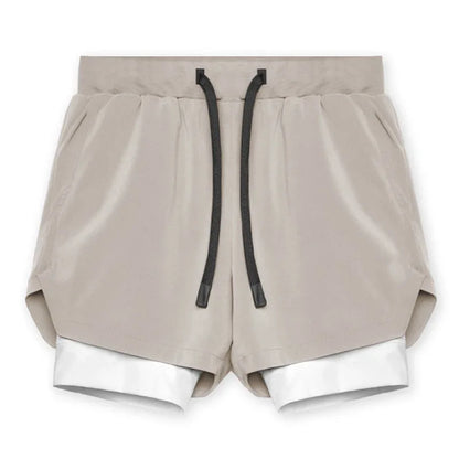 Men's Gyms Fitness 2 in 1 Quick Dry Shorts