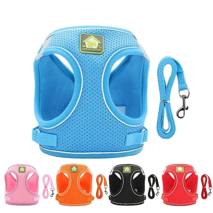 Reflective Pet Harness And Leash Set For Dog & Cat
