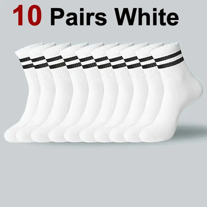 5/10/20 Pairs Neutral Solid Color Socks