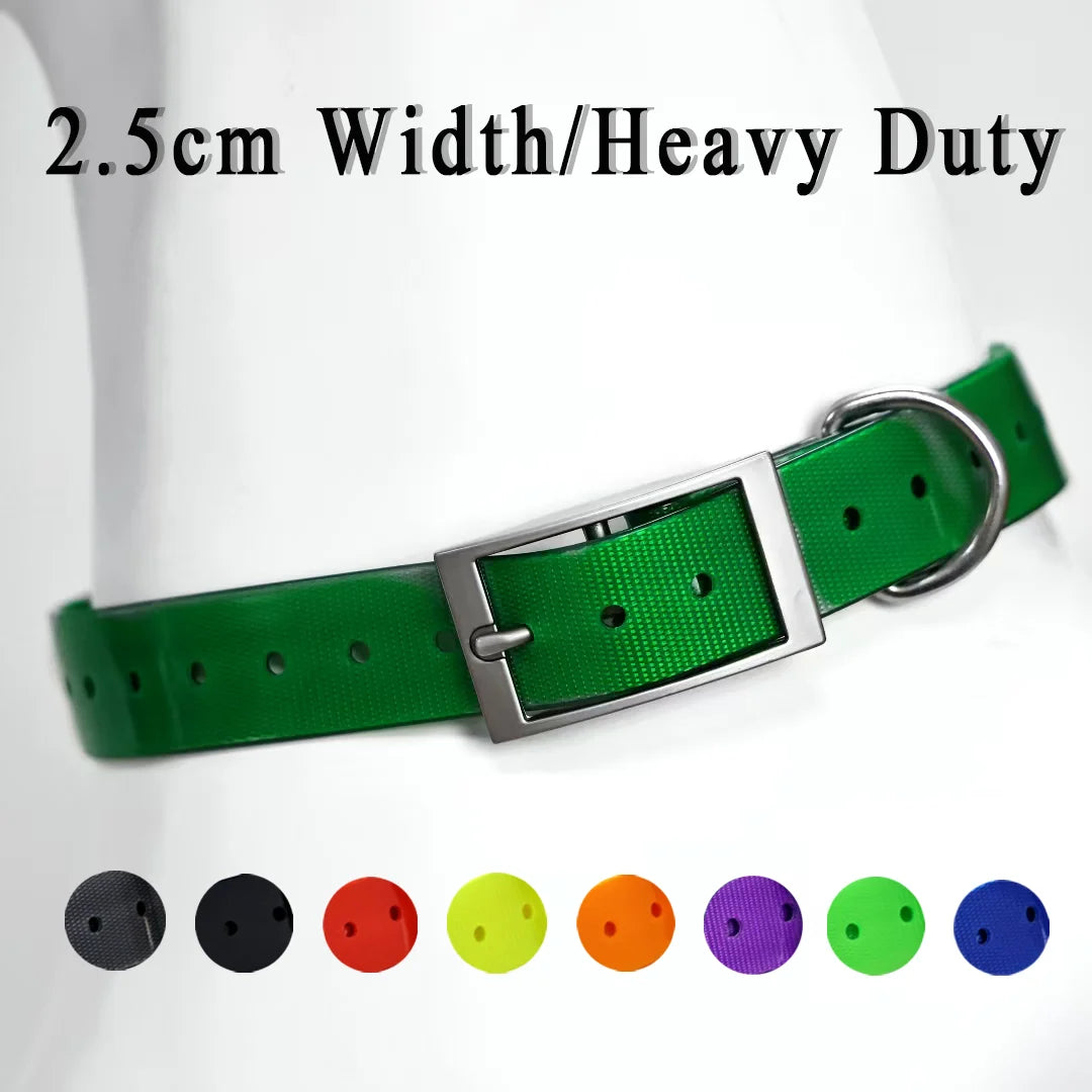 2.5cm Wide Heavy Duty TPU Dog Collar