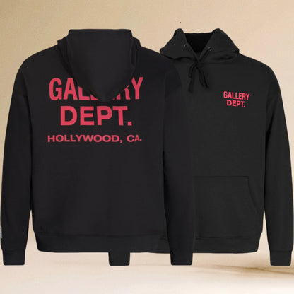 Pop Gallery Dept Hoodie with Letter Print