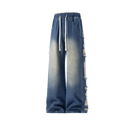 American Style Distressed Casual Denim