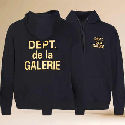 Pop Gallery Dept Hoodie with Letter Print