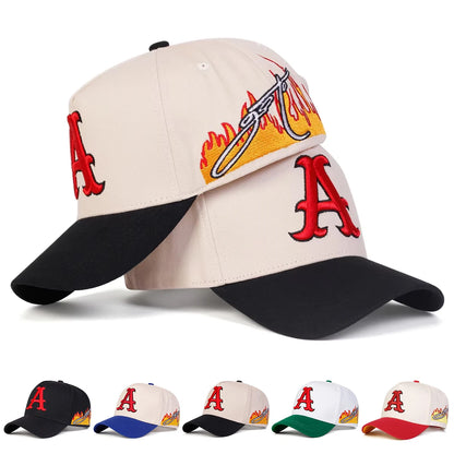 Adjustable Letter A Embroidery Baseball Caps