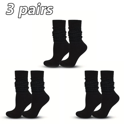 3 Pairs of Women Pile Up Socks